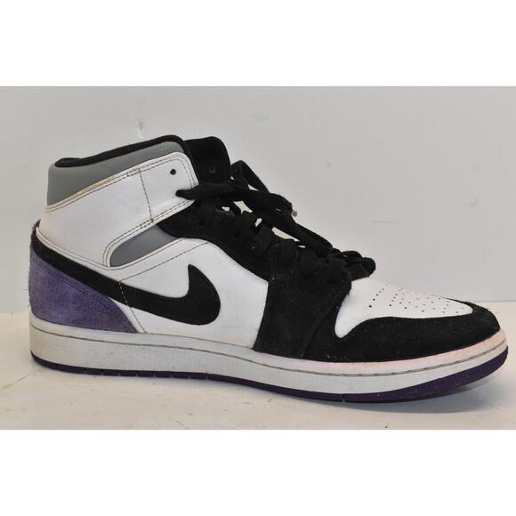 Nike Air Jordan 1 Mid SE White Court Purple Black Men\'s Sz 9 852542-105 main image 6